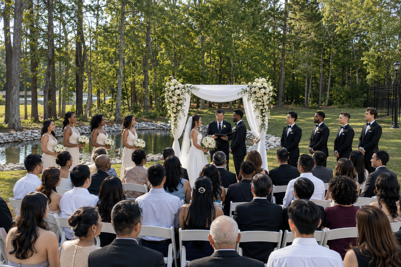 Outdoor wedding ceremony