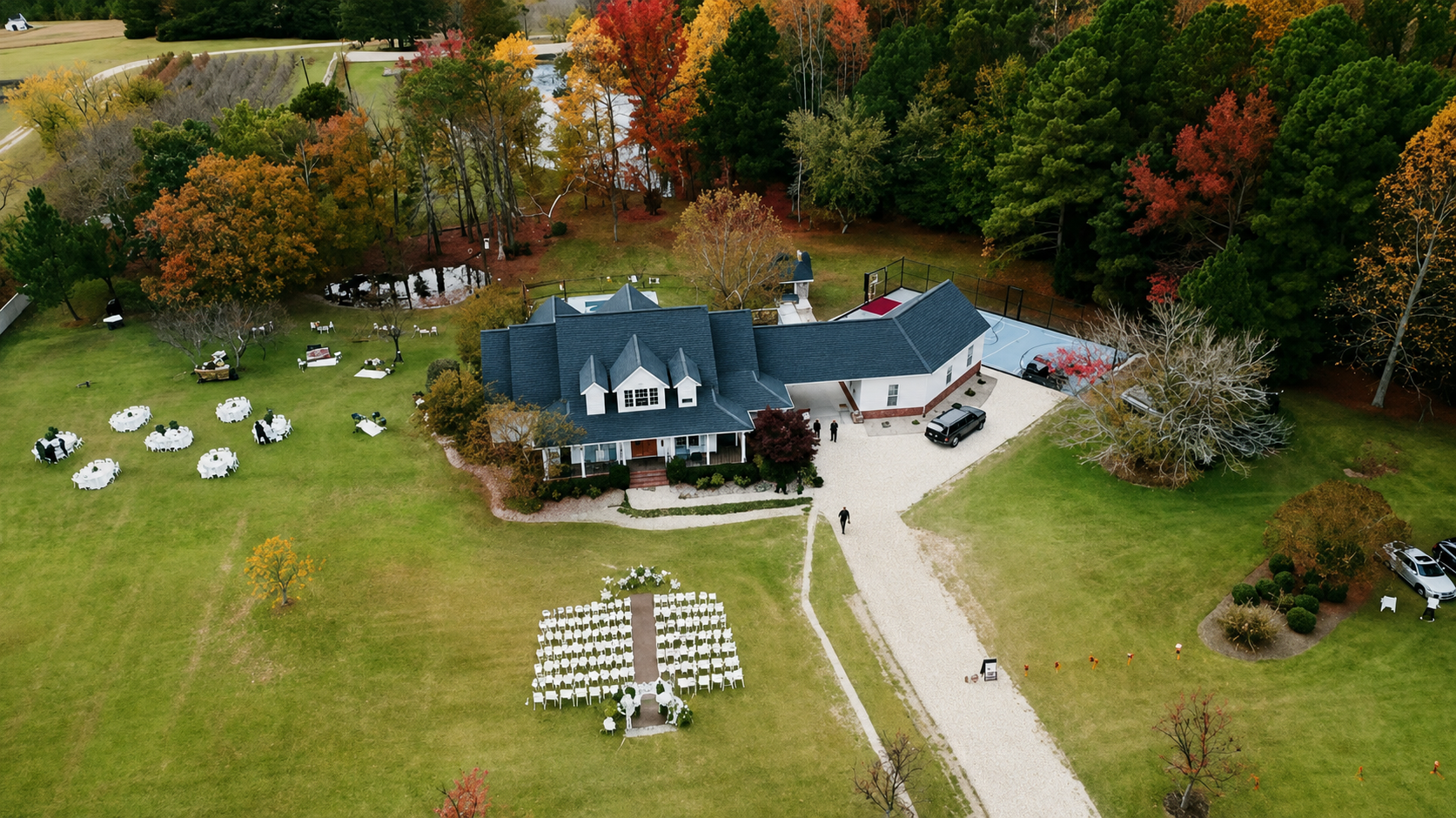 Aerial of the Kennebec Woods estate